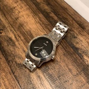 GUESS SILVER TONE Stainless Steel Watch U11576G1